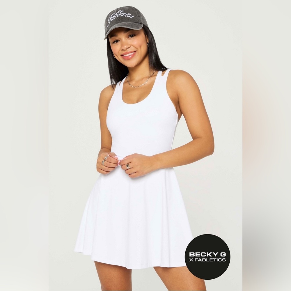 Fabletics Boost Performance White Skorts Dress - image 1